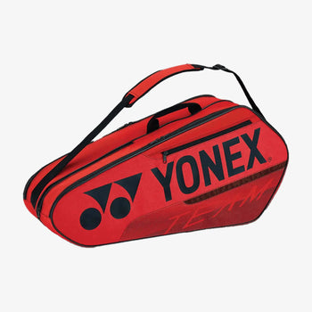Yonex 42126 (Red) 6pk Team Badminton Tennis Racket Bag 