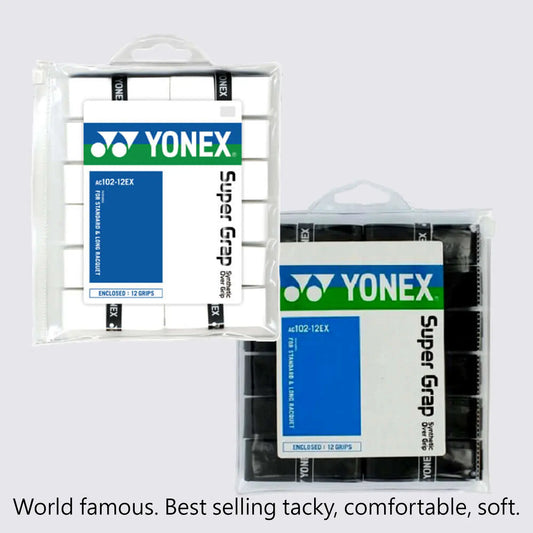 Yonex AC102-12EX Super Grap Roll Racket Overgrip (12 Wraps) 