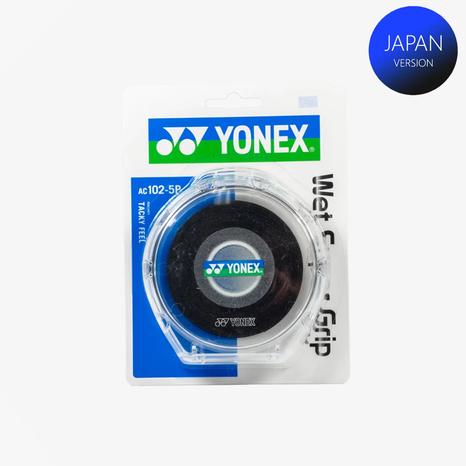 Yonex AC102-5P Super Grap Roll Racket Overgrip 5 Wraps (Black) 