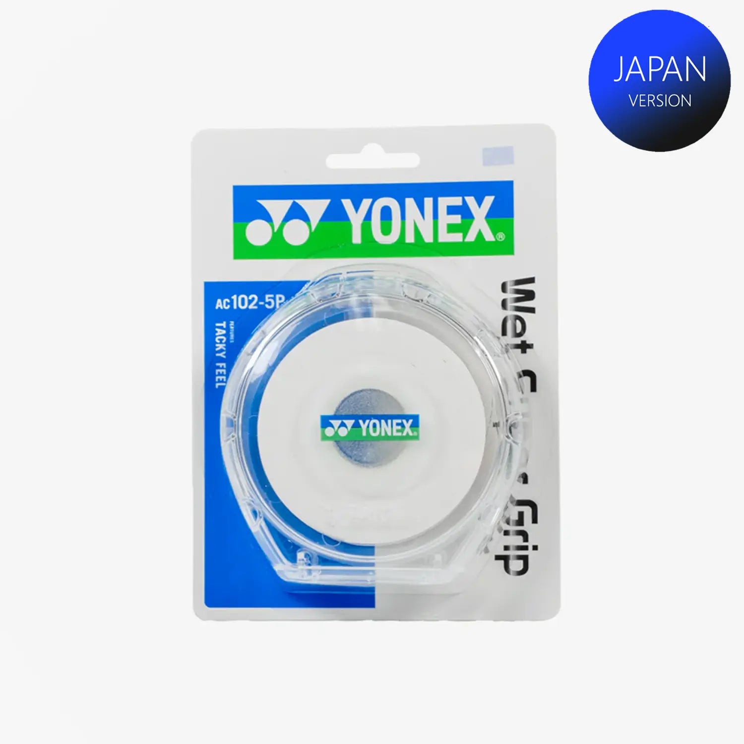 Yonex AC102-5P Super Grap Roll Racket Overgrip 5 Wraps (White) 