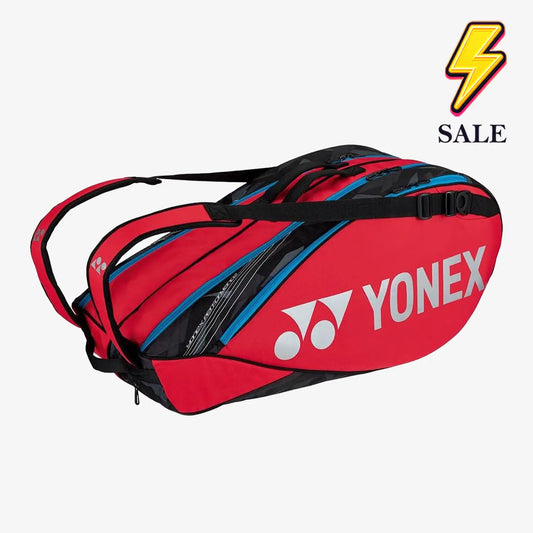 Yonex  BA92226 (Tango Red) 6pk Pro Badminton Tennis Racket Bag 