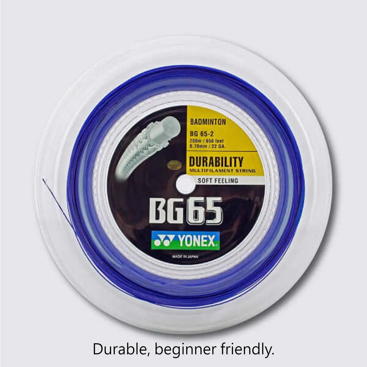 Yonex BG 65 200m Badminton String (Royal Blue)