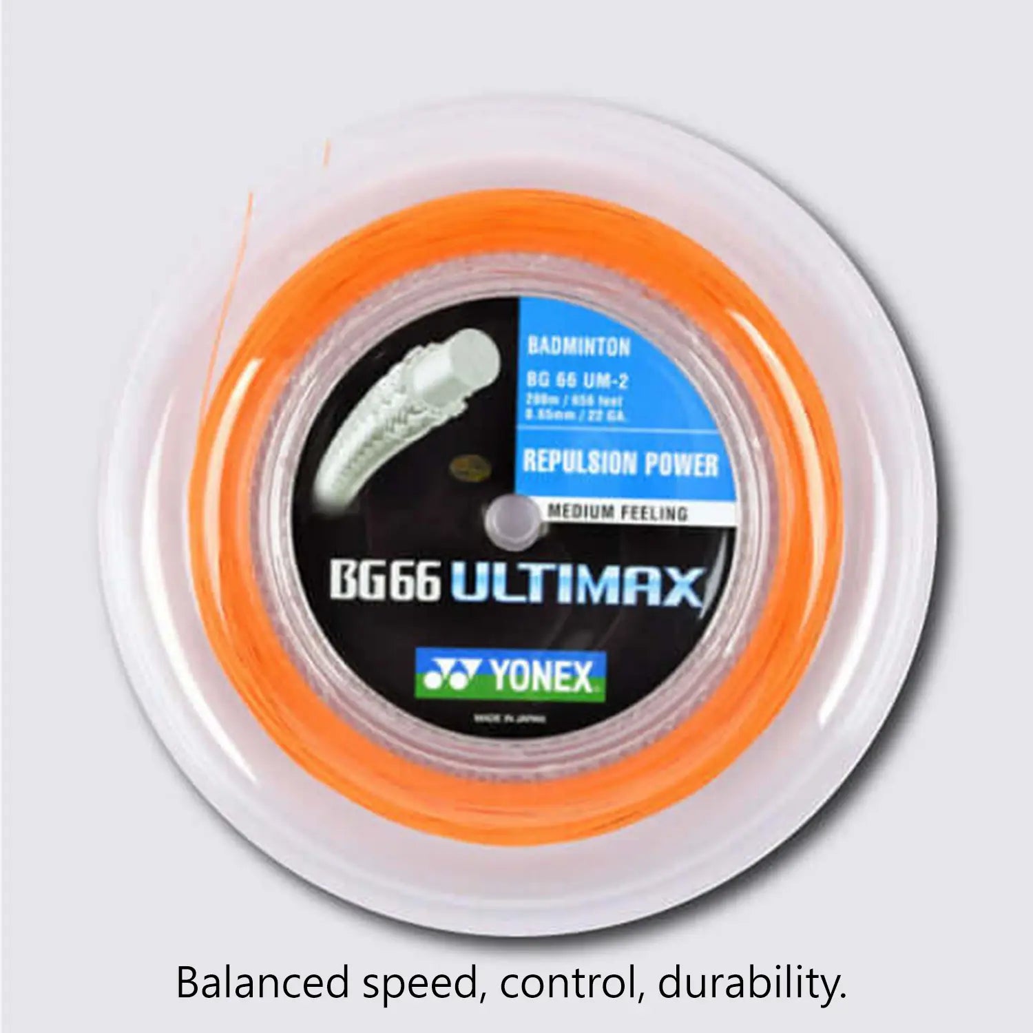 Yonex BG 66 Ultimax 200m Badminton String (Orange) 