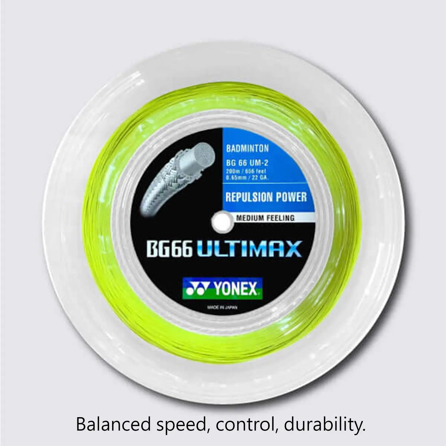 Yonex BG 66 Ultimax 200m Badminton String (Yellow) 