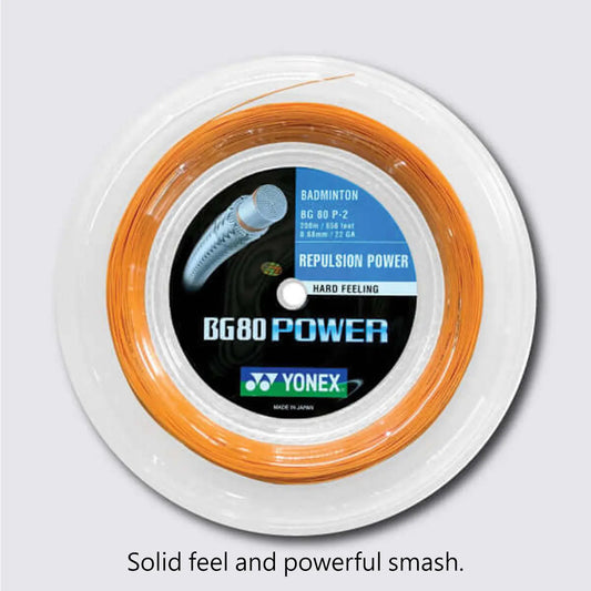 Yonex BG 80 Power 200m String (Bright Orange) 