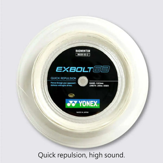 Yonex Exbolt 63 200m Badminton String (White) 