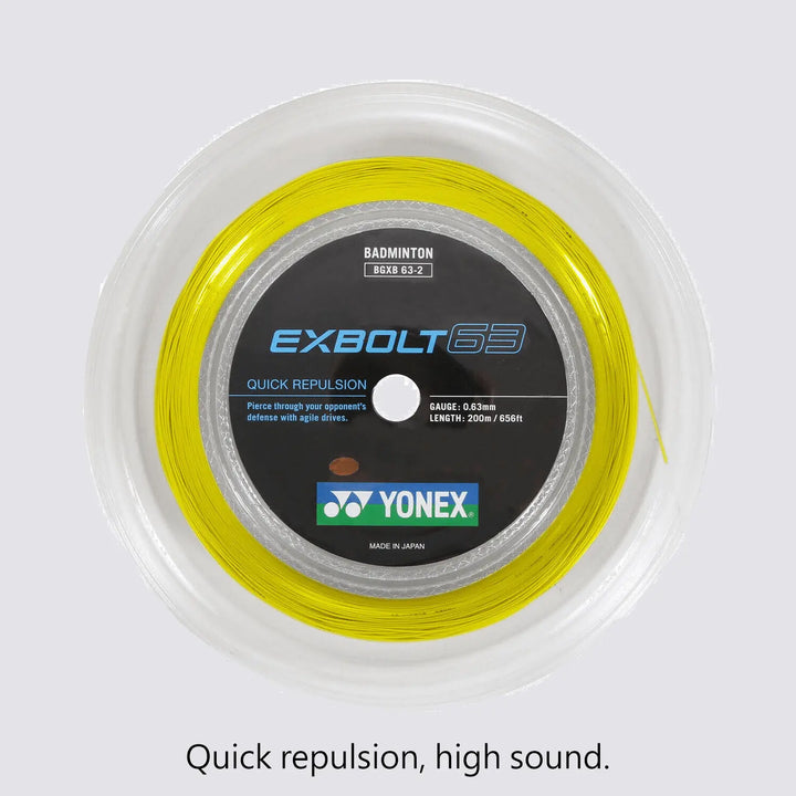 Exbolt String Yonex Exbolt 63 200m Badminton String (Yellow)