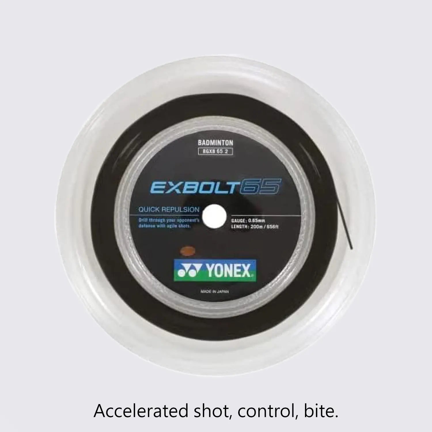 Exbolt String Yonex Exbolt 65 200m Badminton String (Black)