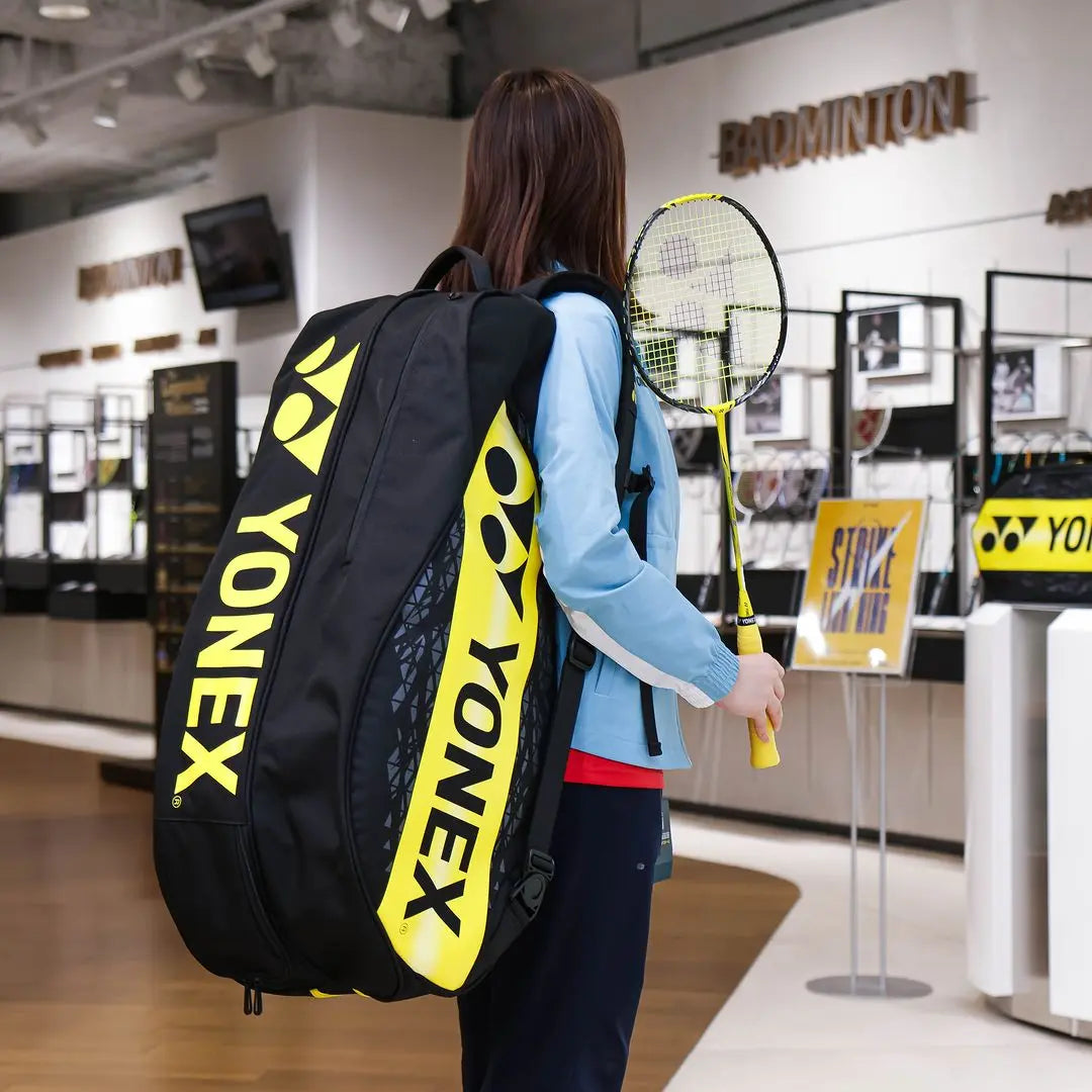 Yonex-Nanoflare-1000-Z-_Lightning-Yellow_Woman with Holding Racket Facing Back