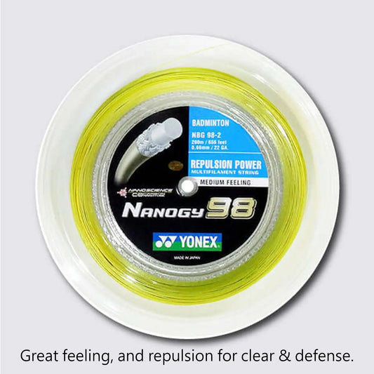 Yonex Nanogy 98 200m Badminton String (Yellow) 