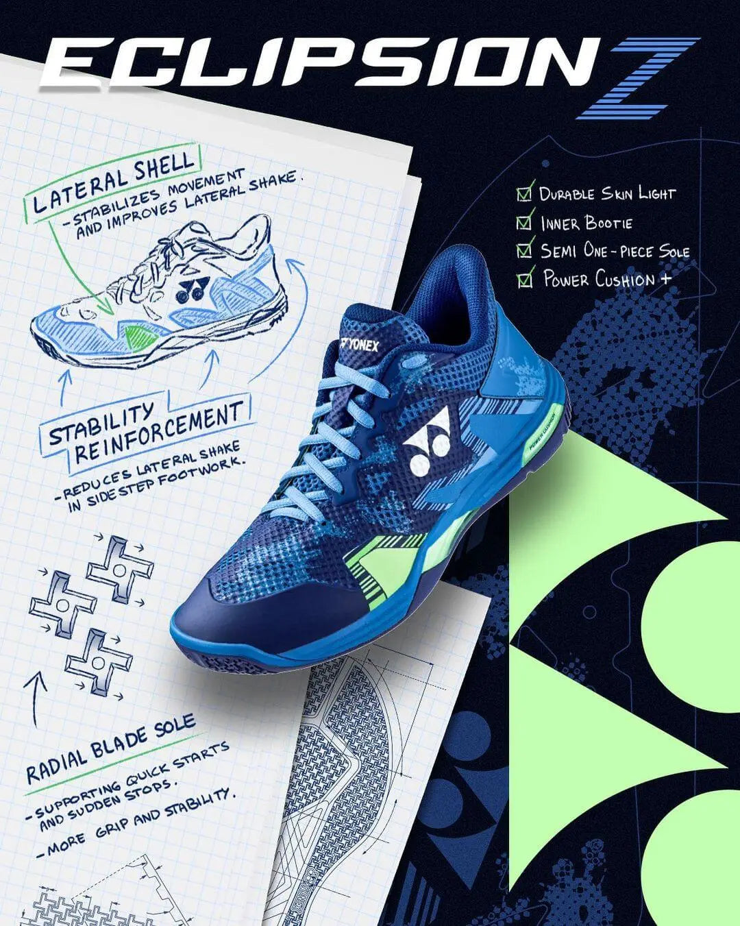 Yonex Power Cushion Eclipsion Z3 Men's (Navy Blue) 