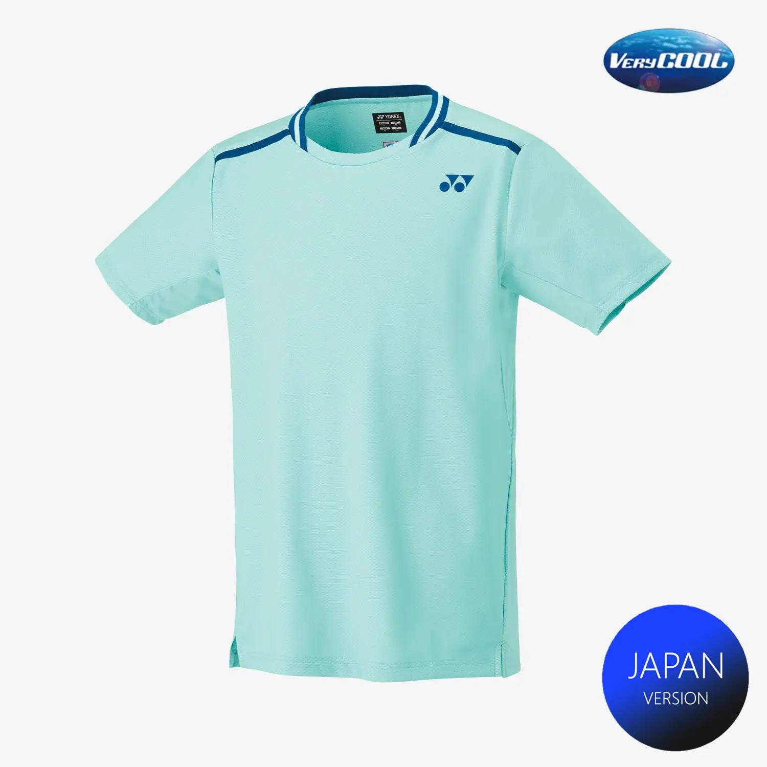 Yonex Men's Crew Neck Shirt 10559 (Cyan) - JoyBadminton Yonex Men's Crew Neck Shirt 10559 (Cyan) - JoyBadminton