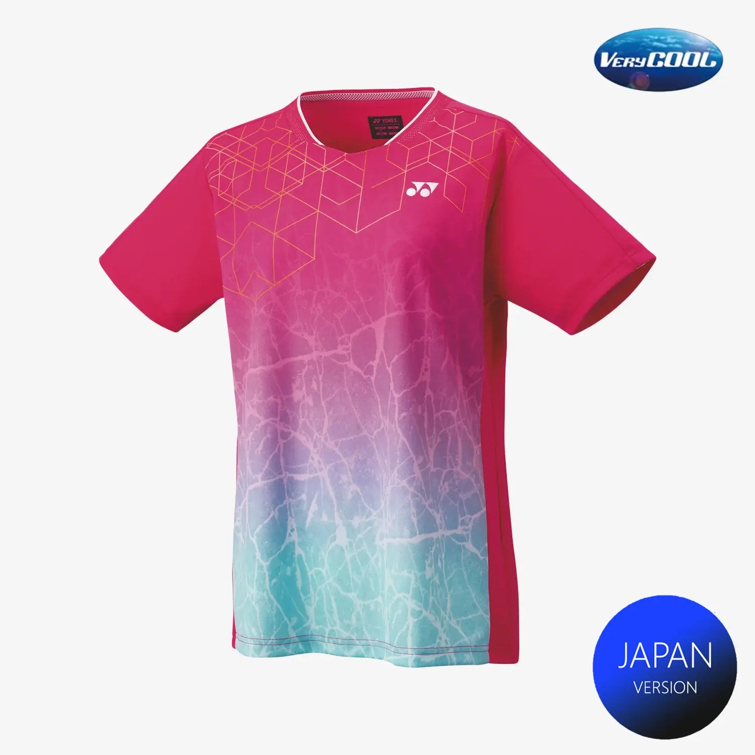 Yonex Women's Crew Neck Tournament Shirts 20814 (Bright Pink) 