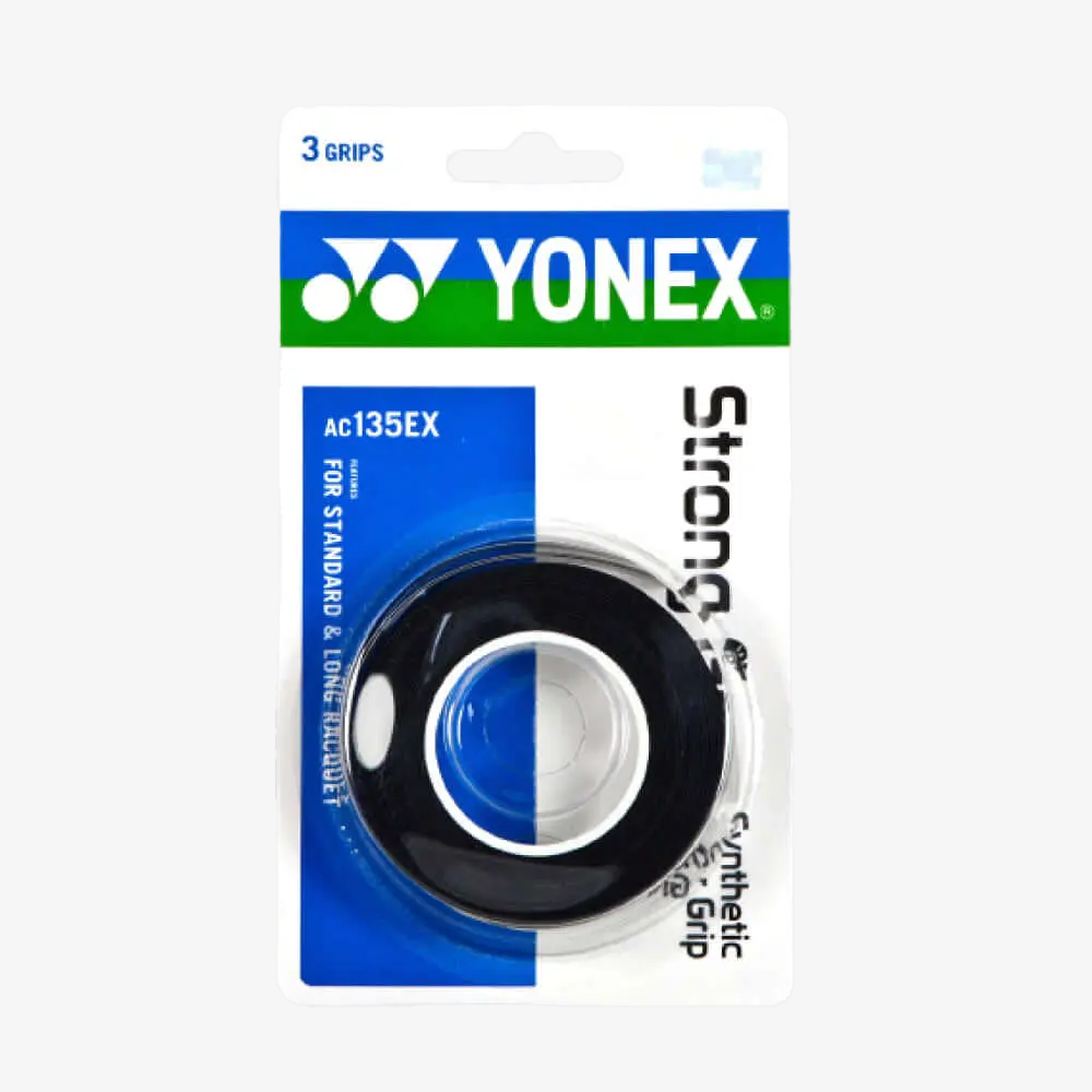 Yonex AC135 Strong Grap Roll Racket Overgrip (3 Wraps) - Black