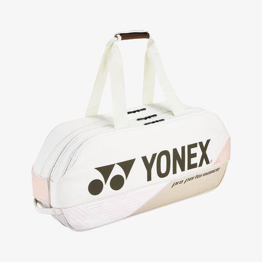 Yonex BA92431WSB (Sand Beige) 6pk Pro Tournament Badminton Tennis Racket Bag