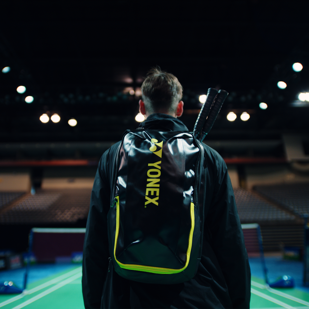 Yonex BAG82412BKLG Active Backpack (Black/Lime Green)