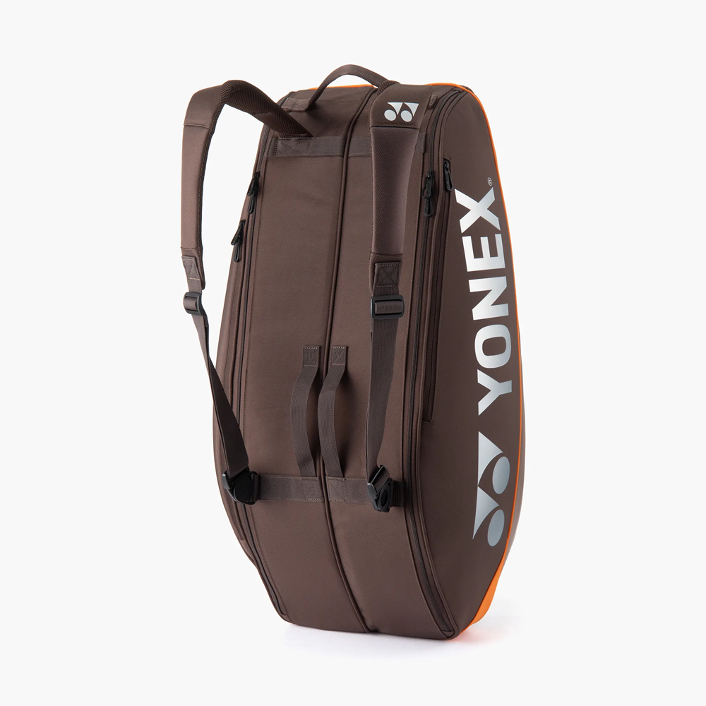 Yonex BAG92426EB 6pk Pro Badminton Tennis Racket Bag (Espresso Brown)