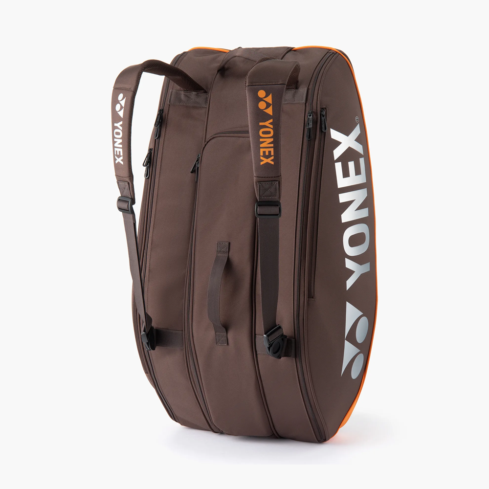 Yonex BAG92429EB 9pk Pro Badminton Tennis Racket Bag (Espresso Brown)