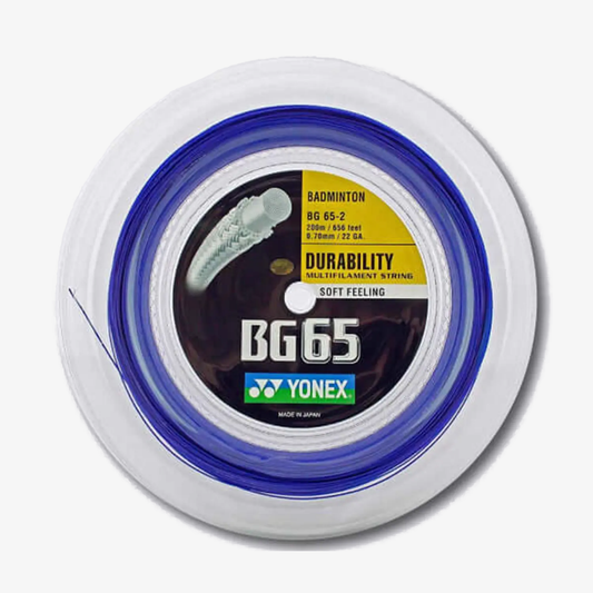 Yonex BG 65 200m Badminton String (Royal Blue)