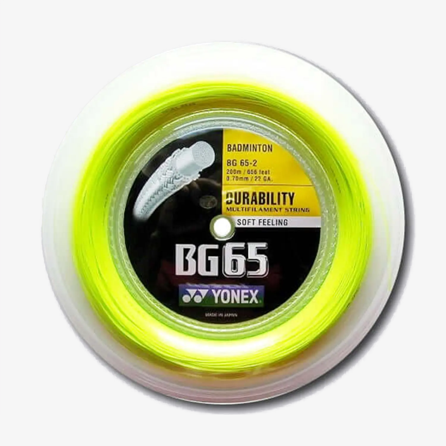 Yonex BG 65 200m Badminton String (Yellow)