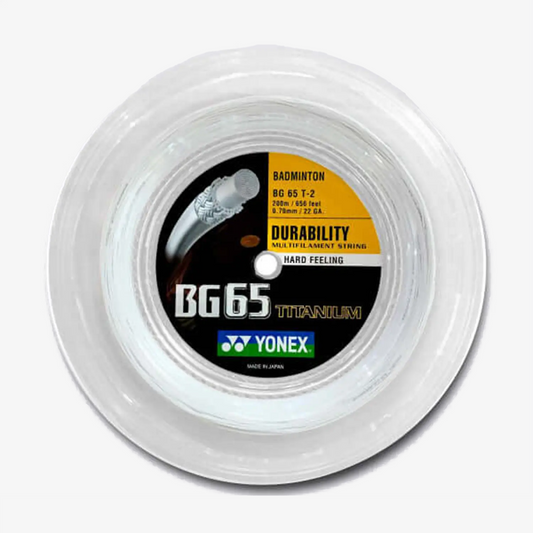 Yonex BG 65 Ti 200m Badminton String (White)