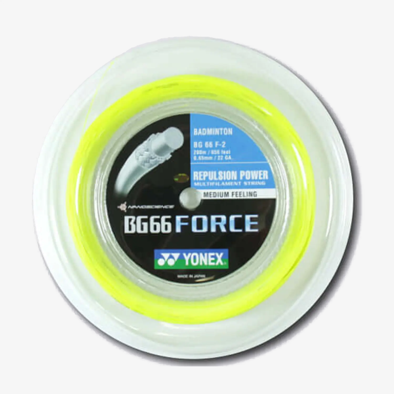 Yonex BG 66 Force 200m Badminton String (Yellow)