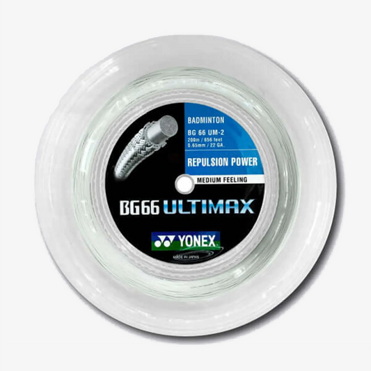 Yonex BG 66 Ultimax 200m Badminton String (Metallic White)