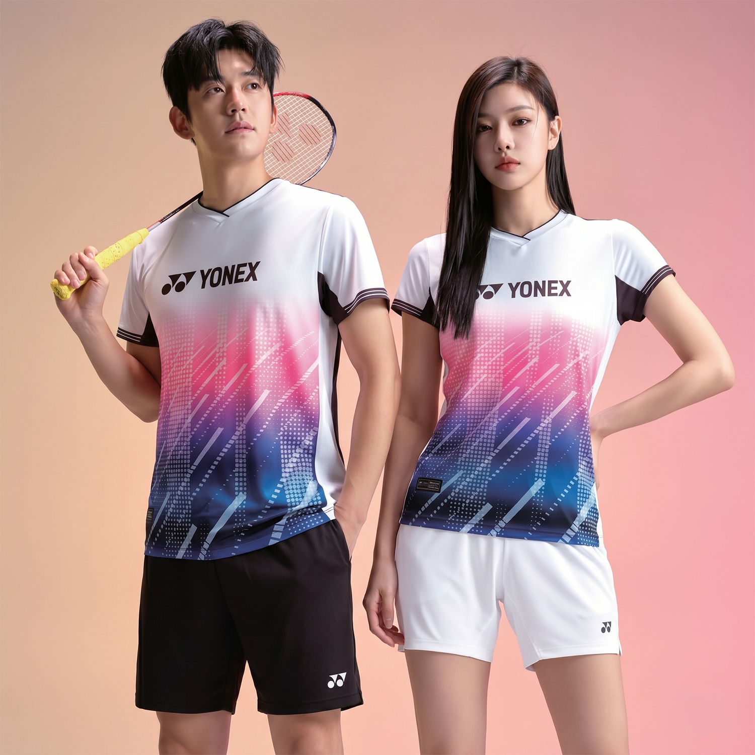 Yonex Matching T-shirts 241TS015M & 241TS016F (Neon Pink)