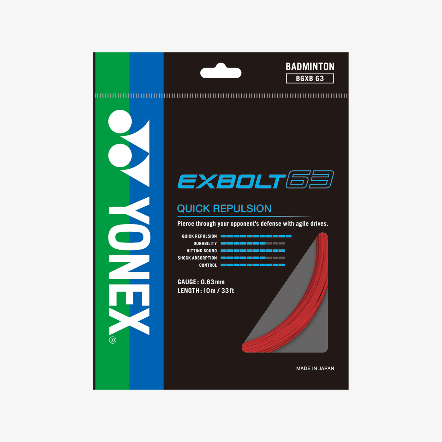 Yonex Exbolt 63 10m Badminton String (6 Colors)