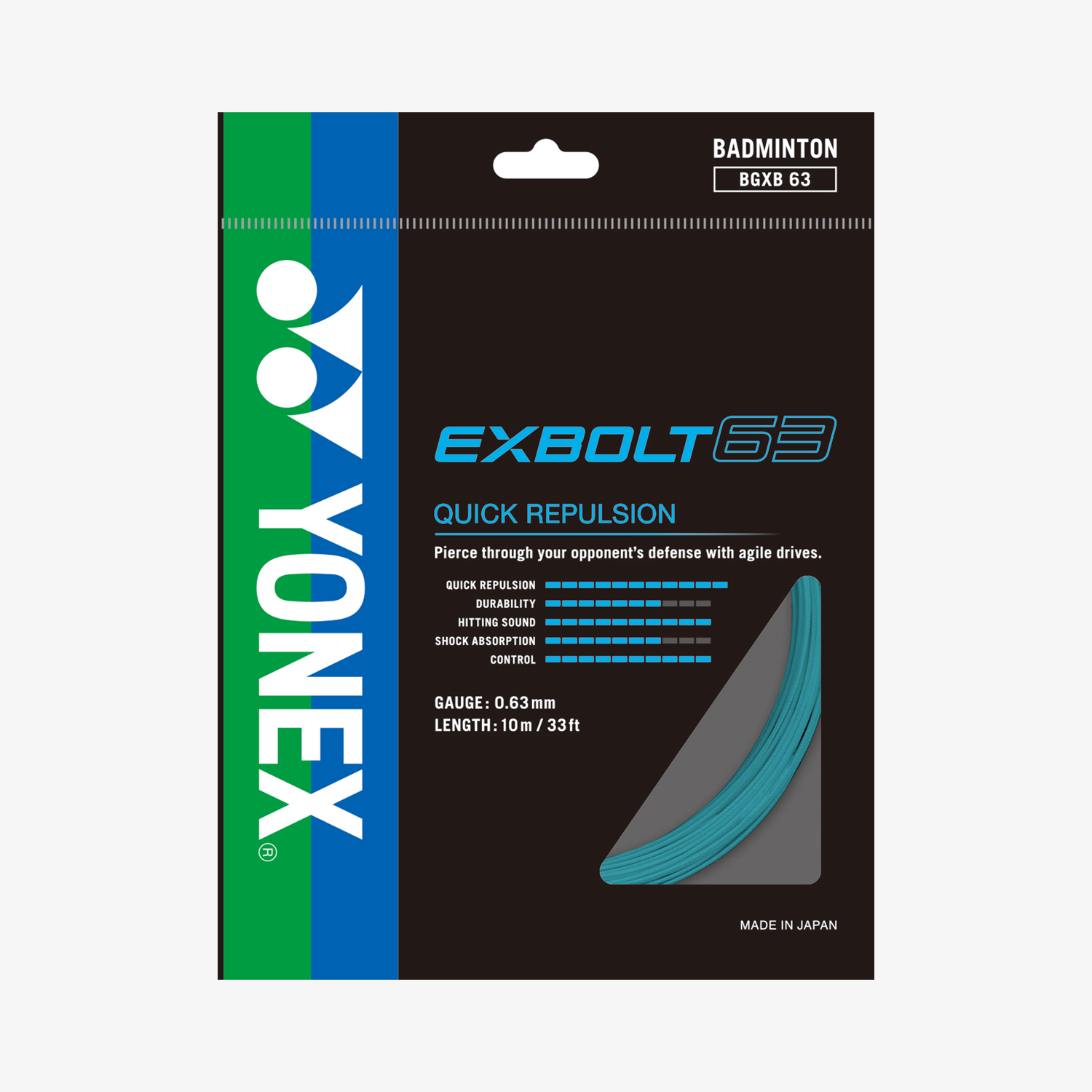 Yonex Exbolt 63 200m Badminton String (Mint)