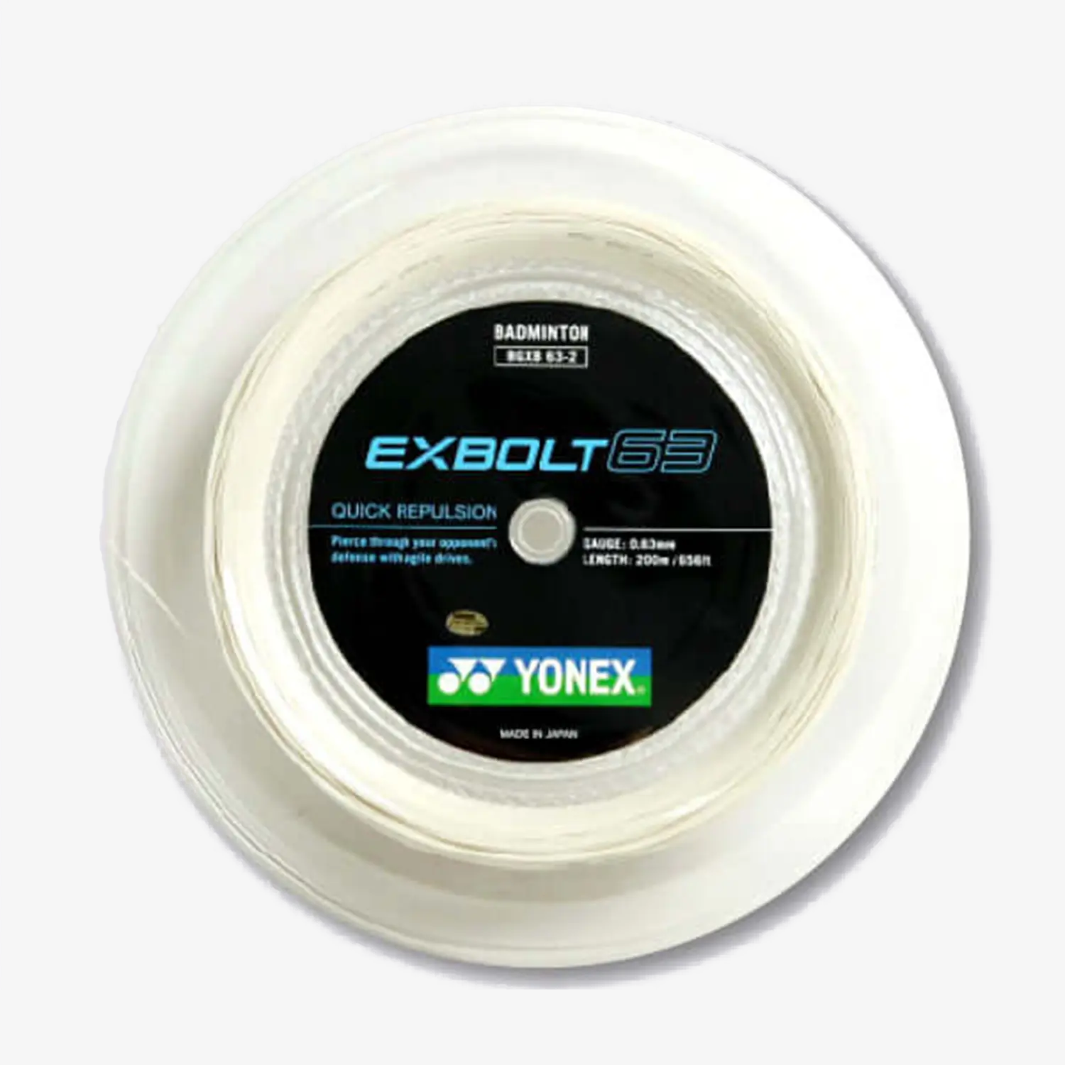 Exbolt Yonex Exbolt 63 200m Badminton String (White) - JoyBadminton