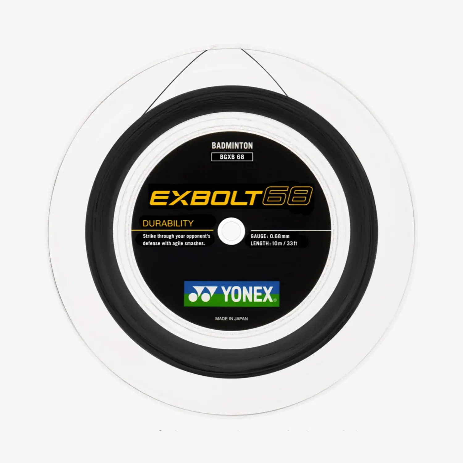 Yonex Exbolt 68 200m Badminton String (Black)