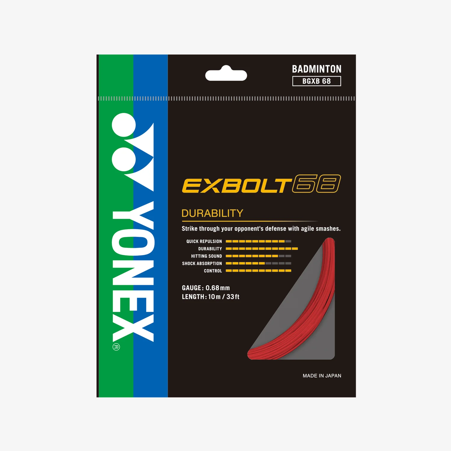 Yonex Exbolt 68 200m Badminton String (Flash Red)