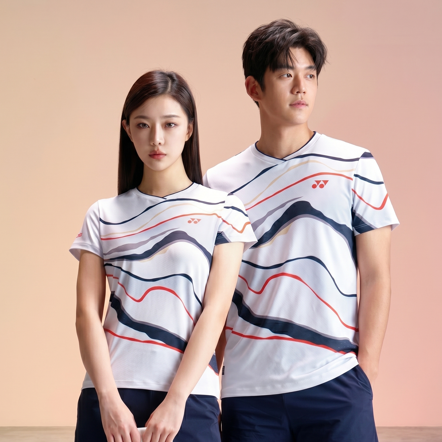 Yonex Matching Tournament Shirts 241TS019M + 241TS020F (White)