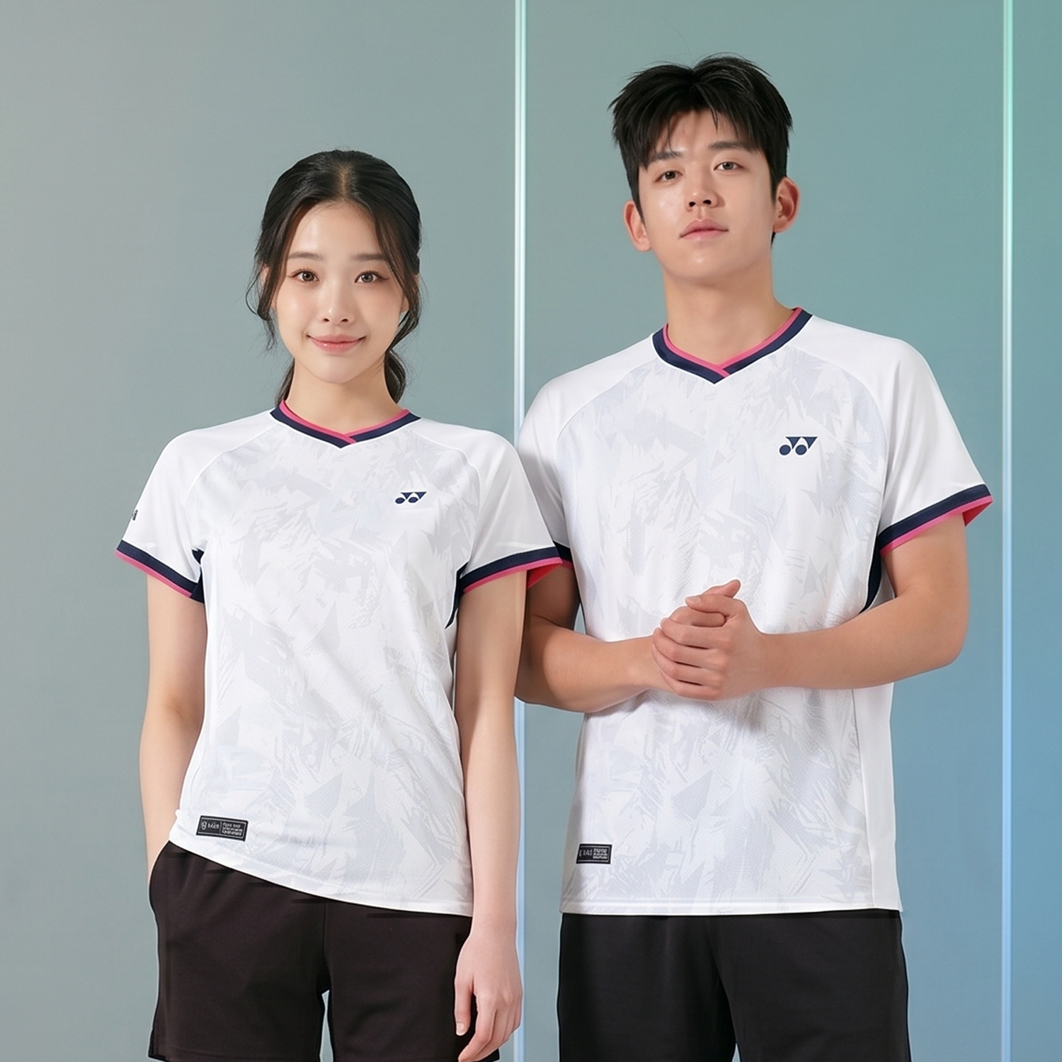 Yonex Matching Tournament Shirts 243TS015M + 243TS016F (White)
