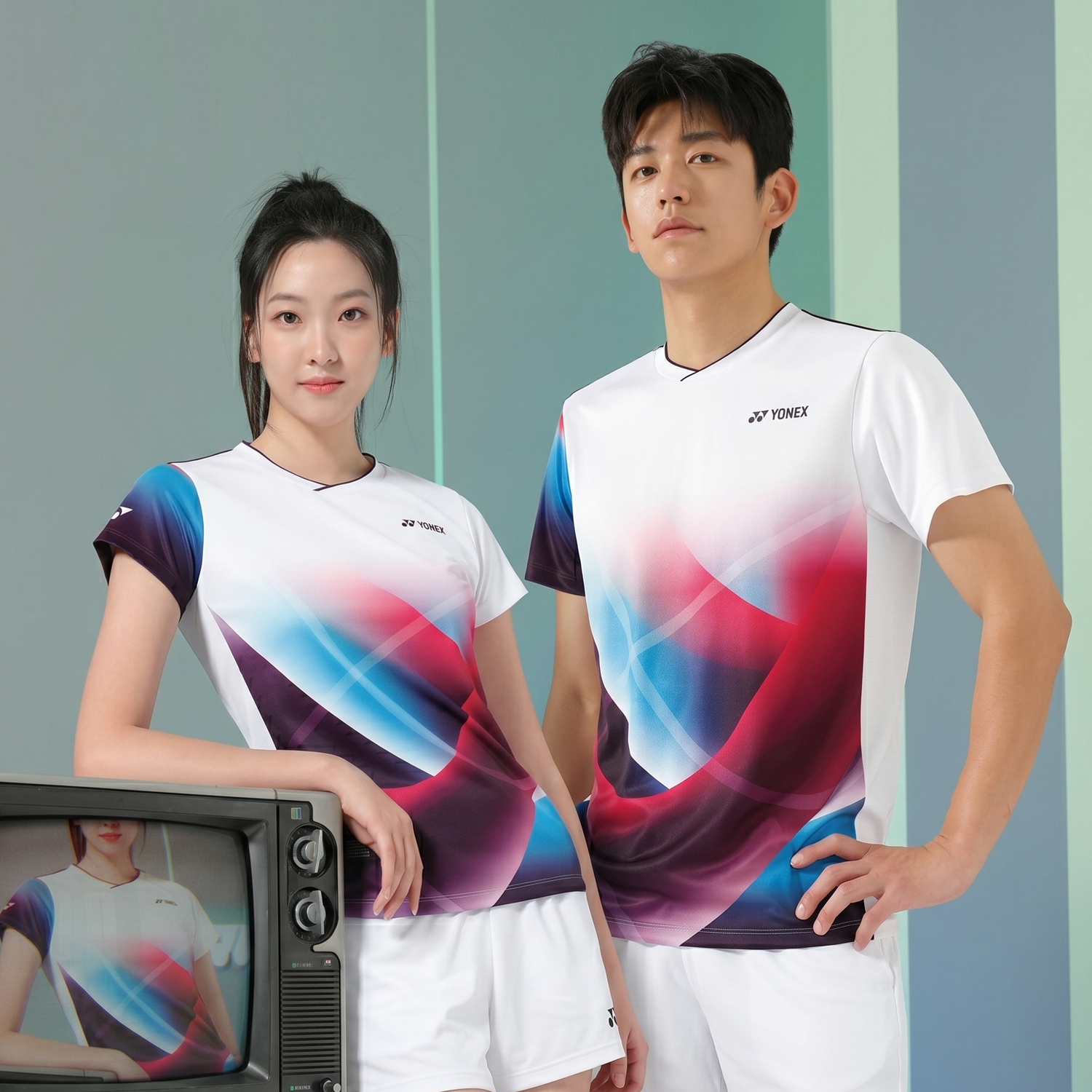Yonex Matching Tournament Shirts 243TS019M + 243TS020F (Dark Red)