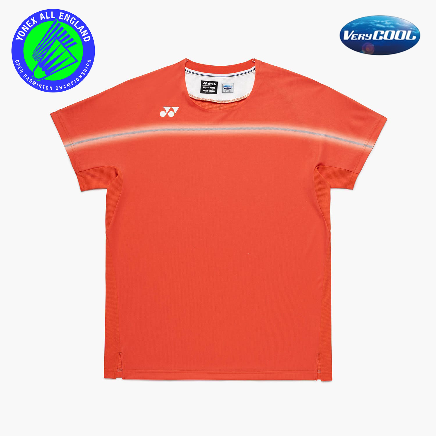 Yonex All England Men's Crew Neck T-Shirt 10711CYBO (Cyber Orange)