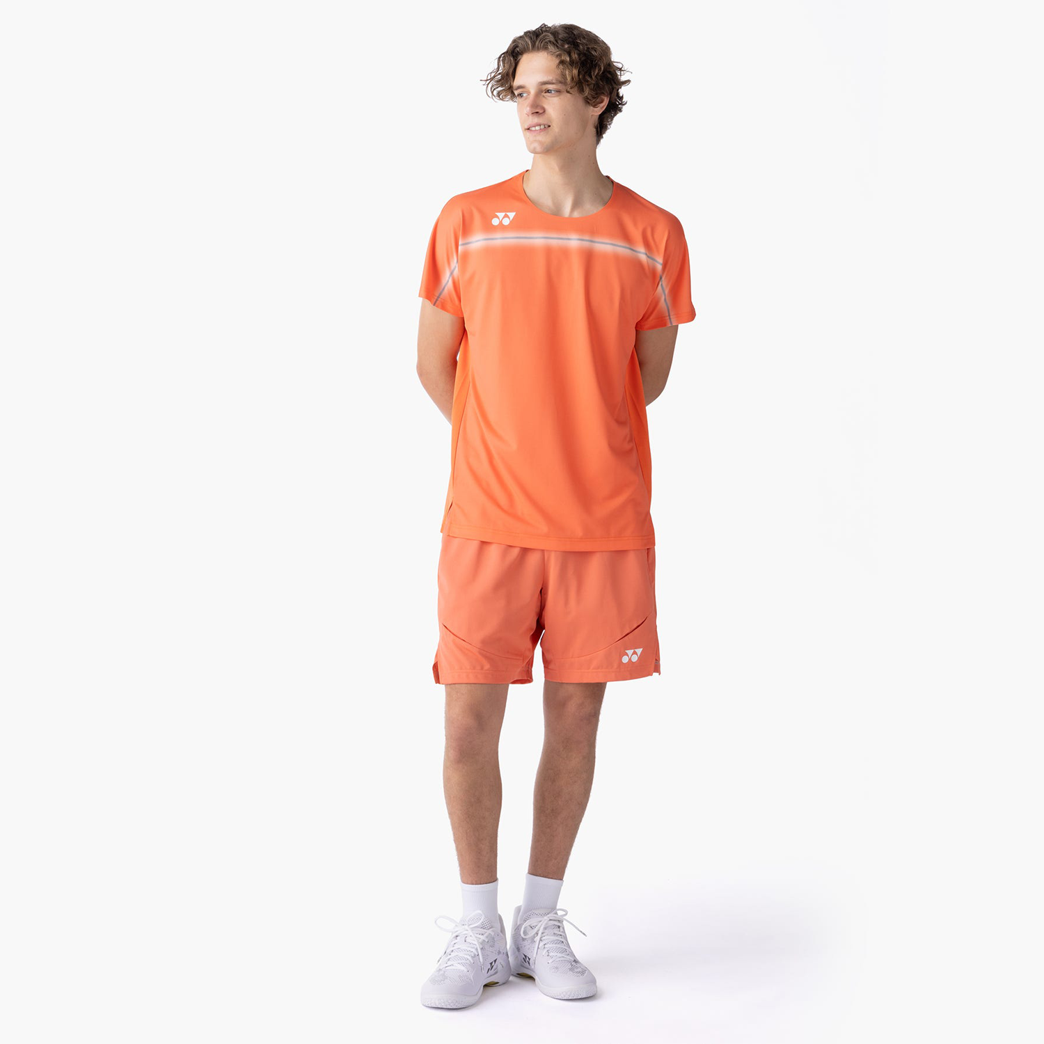 Yonex All England Men's Crew Neck T-Shirt 10711CYBO (Cyber Orange)