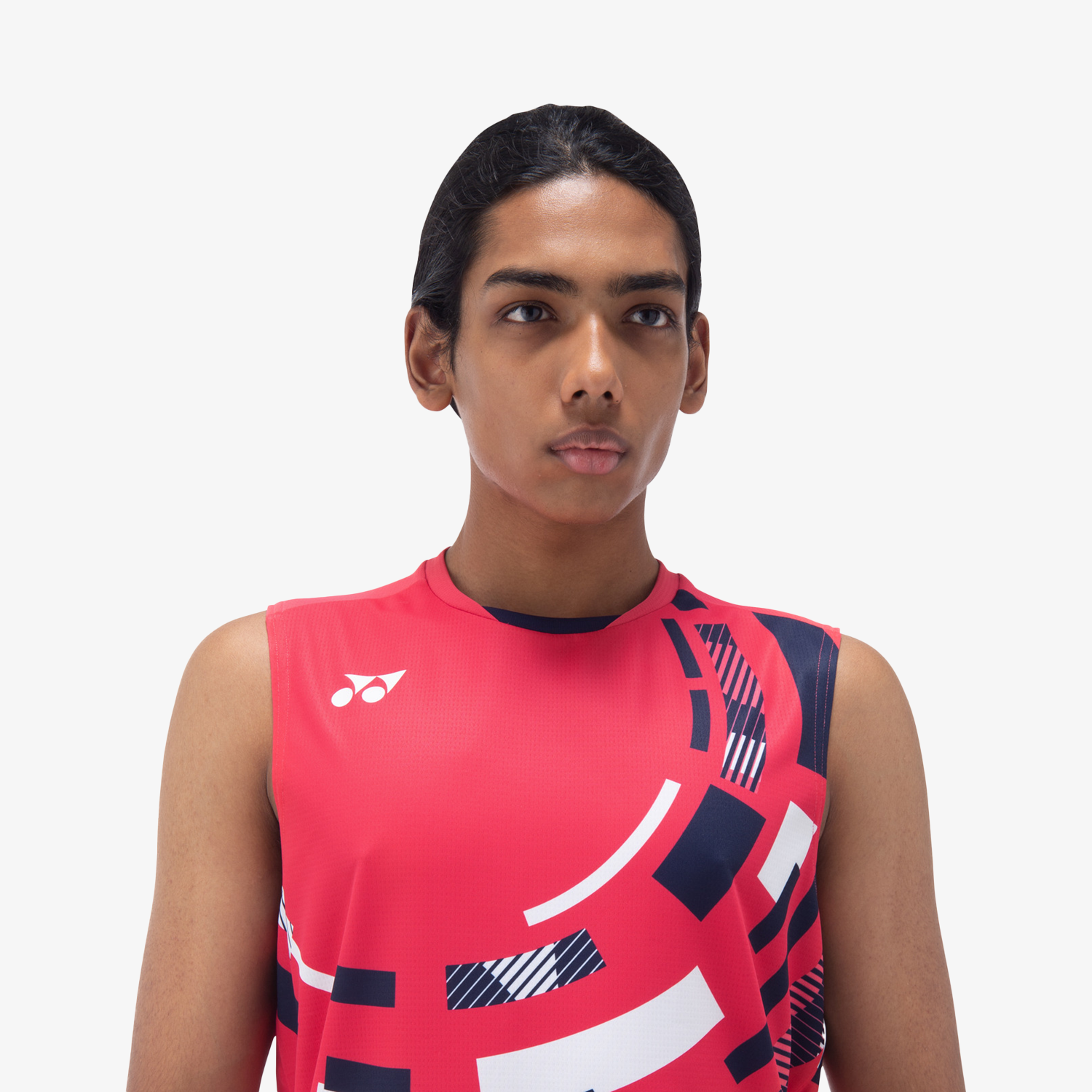 Yonex Men's Sleeveless Game Shirts 10579 (Geranium Pink)