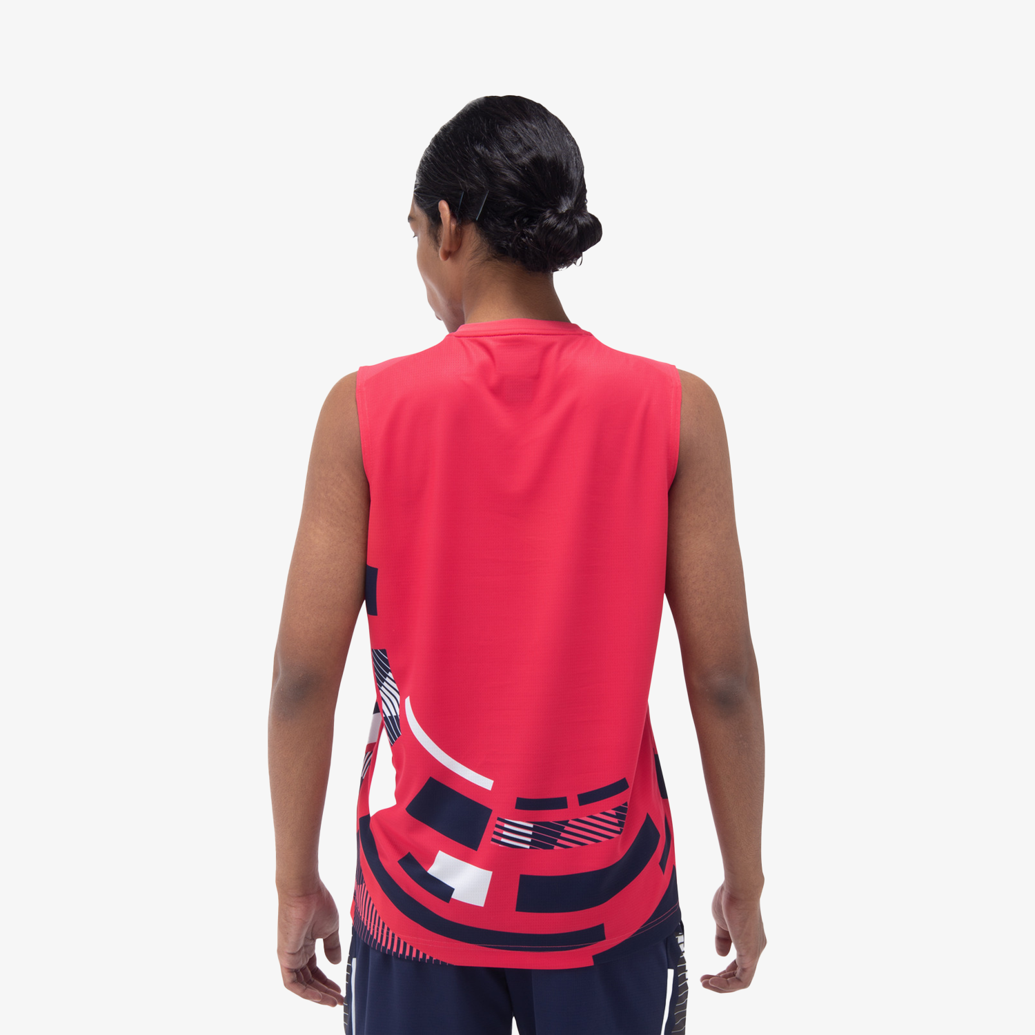 Yonex Men's Sleeveless Game Shirts 10579 (Geranium Pink)