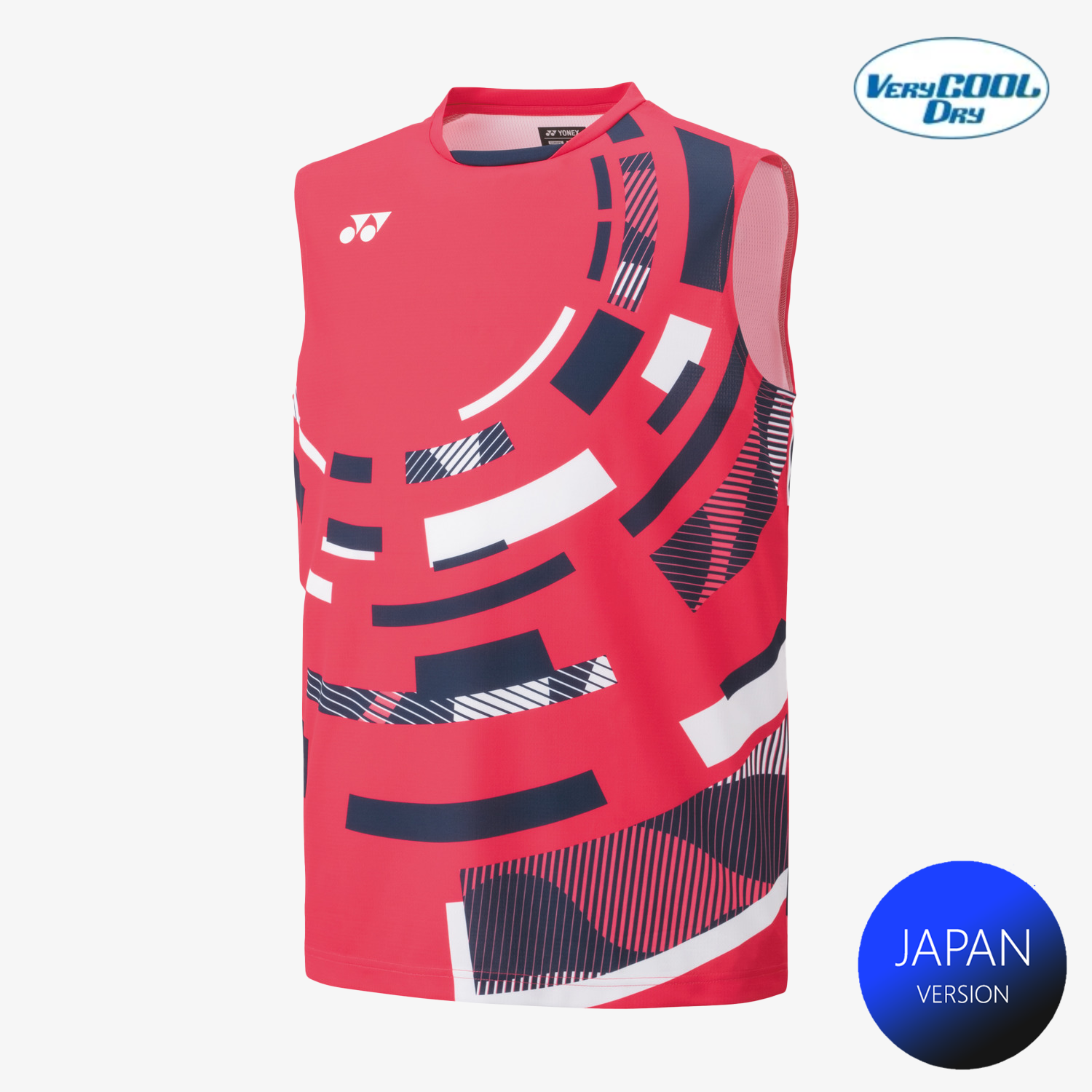 Yonex Men's Sleeveless Game Shirts 10579 (Geranium Pink)