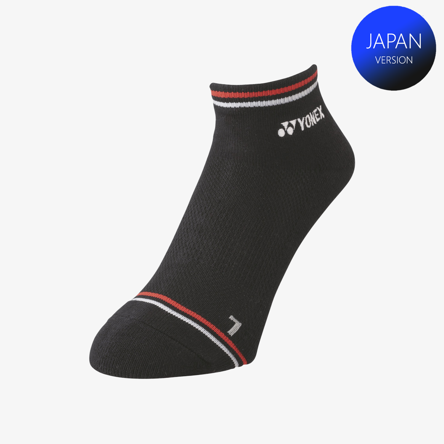 Yonex Men's Sport Low-Cut Socks 19181BKCLR (Black/Clear Red) M