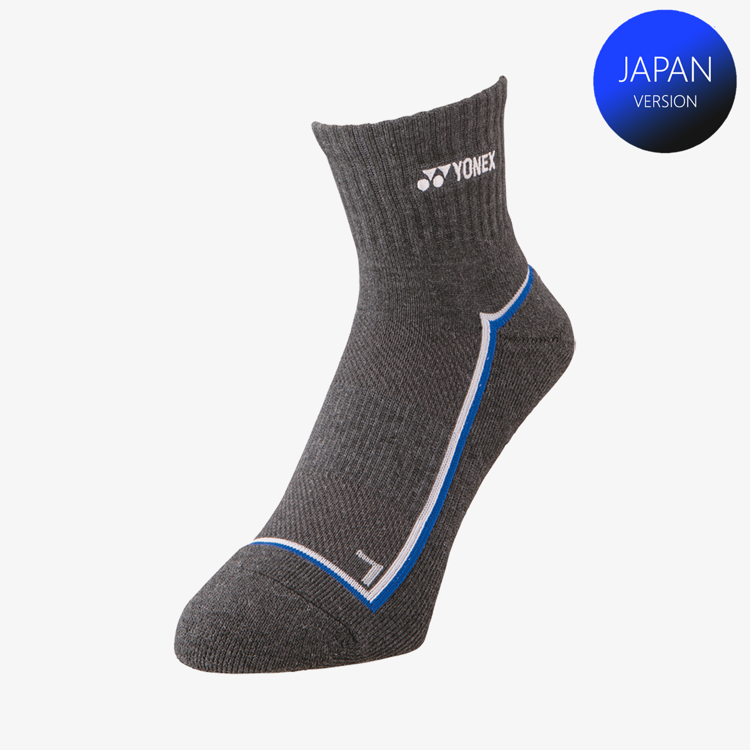 Yonex Men's Sport Quarter Socks 19238GRM (Gray Moc) M