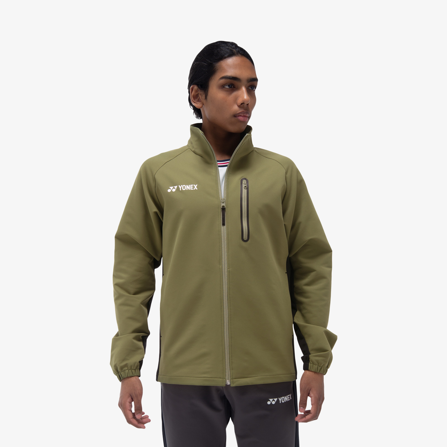 Yonex Men's Warm-Up Jacket 50148 (Light Olive)