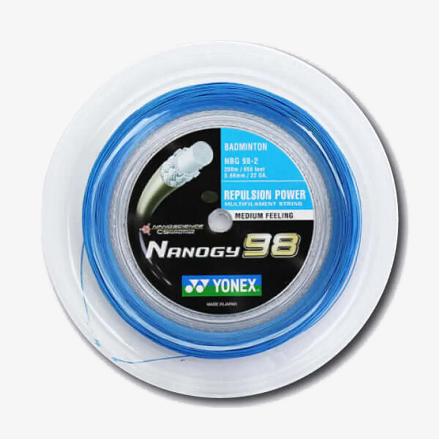 Yonex Ripoff String Yonex Nanogy 98 200m Badminton String (Blue) - JoyBadminton