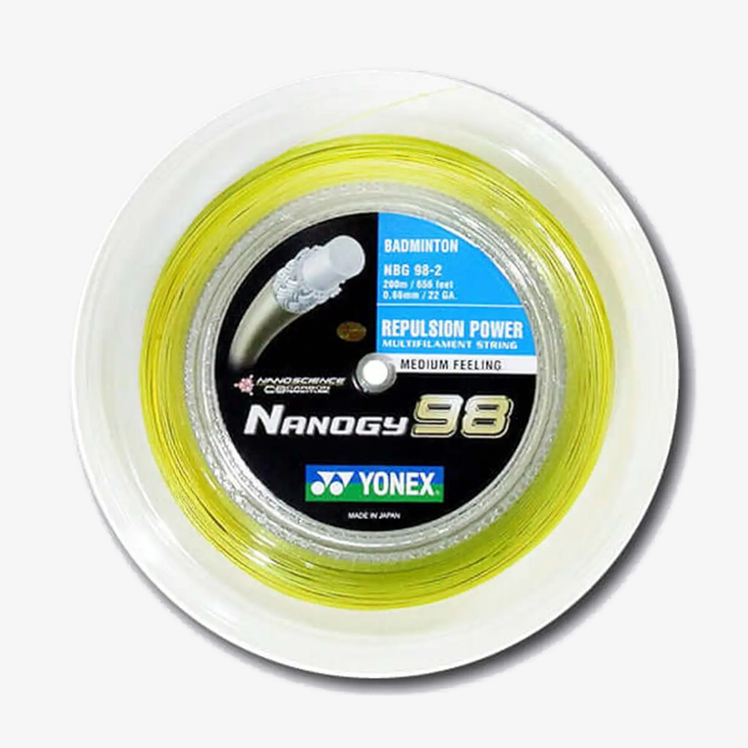 Yonex Nanogy 98 200m Badminton String (Yellow) - JoyBadminton