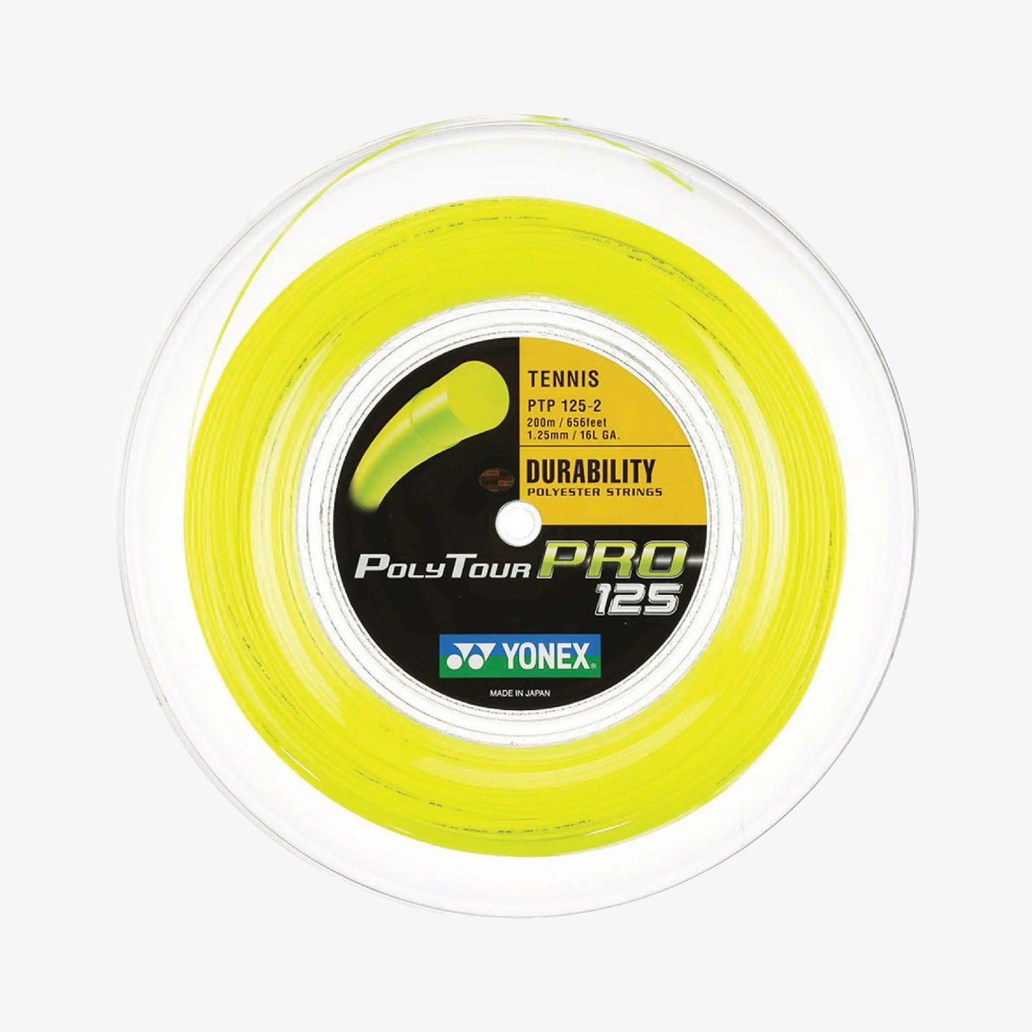 Yonex Polytour Pro 115 / 18 200m Tennis String Reel (Yellow)