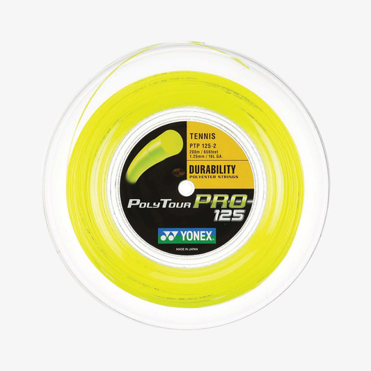 Yonex Polytour Pro 115 / 18 200m Tennis String Reel (Yellow)