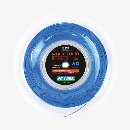 Yonex Polytour Pro 130 / 16 200m Tennis String Reel (Blue)