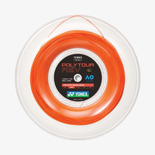 Yonex Polytour Rev 120 / 17 200m Tennis String Reel (Bright Orange)